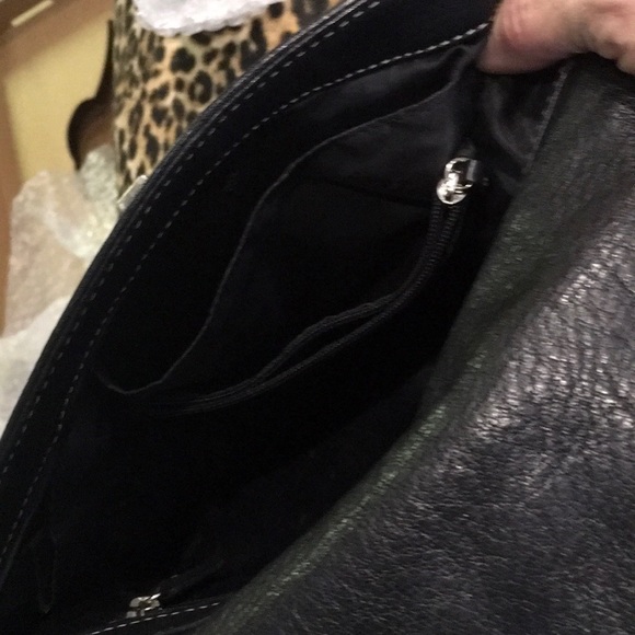 Ann Taylor Soft Black Leather Satchel - Picture 10 of 13